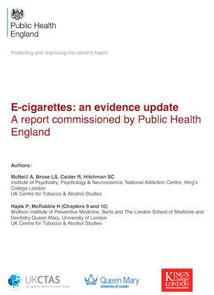 Public Health England - E-cigarettes: an evidence update